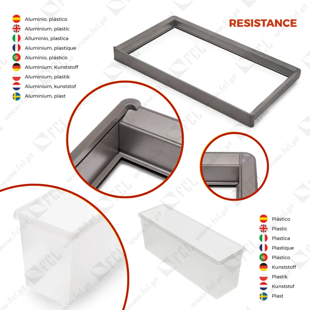 Kit de 2 bandejas auxiliares 1 cesto e estrutura ajustável Quartz - FCL
