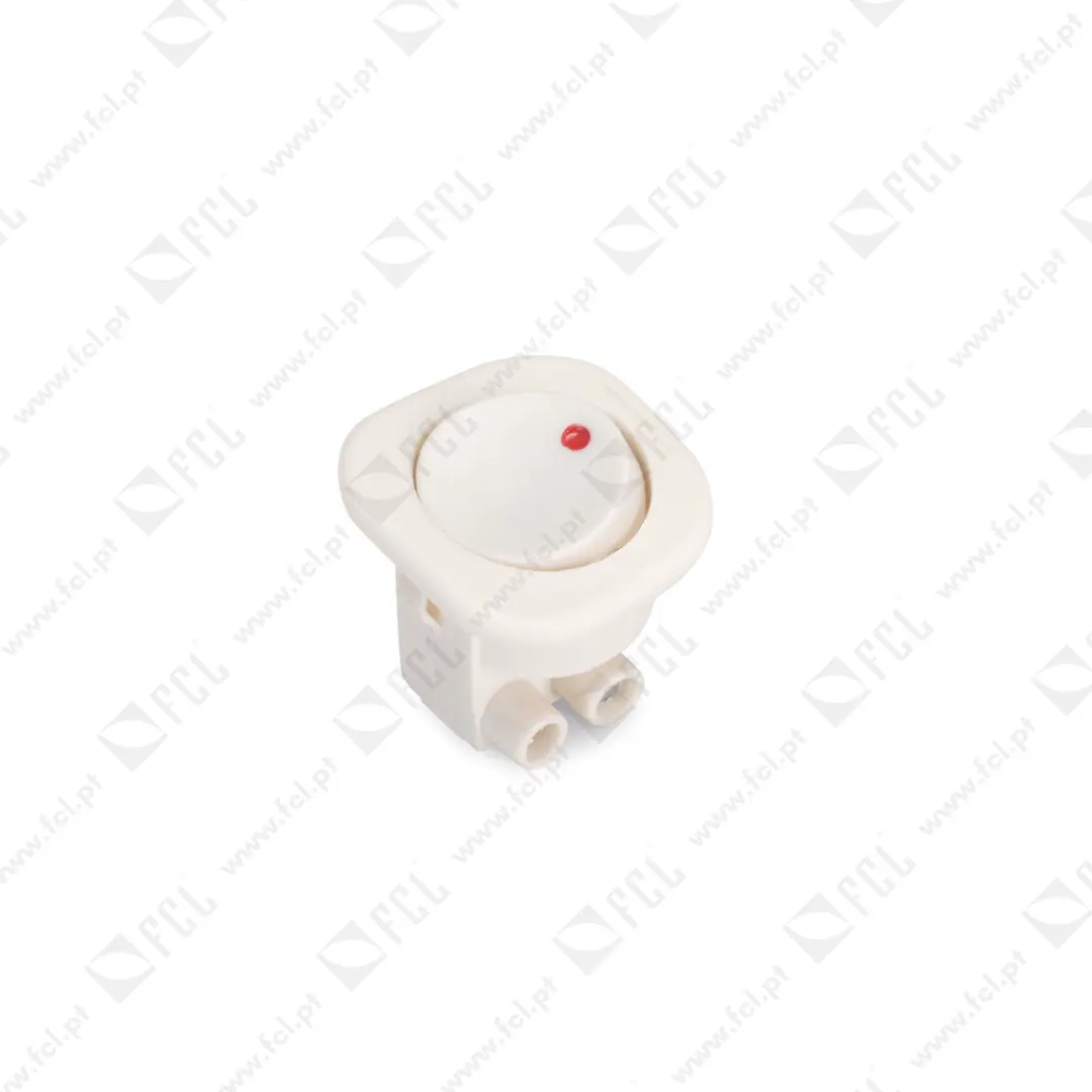Interruptor para encastrar D21x21, Plástico Branco - FCL