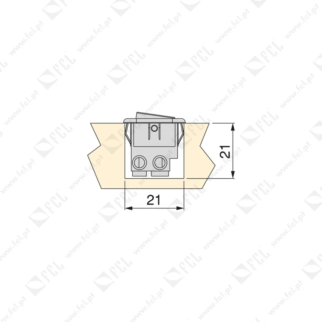 Interruptor para encastrar D21x21 - FCL